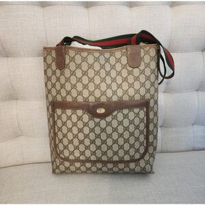 Gucci Beige and Brown Monogram Tote